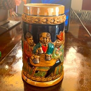 Napcoware German Stein C-4343 German Village and Drinking Buddies Japan